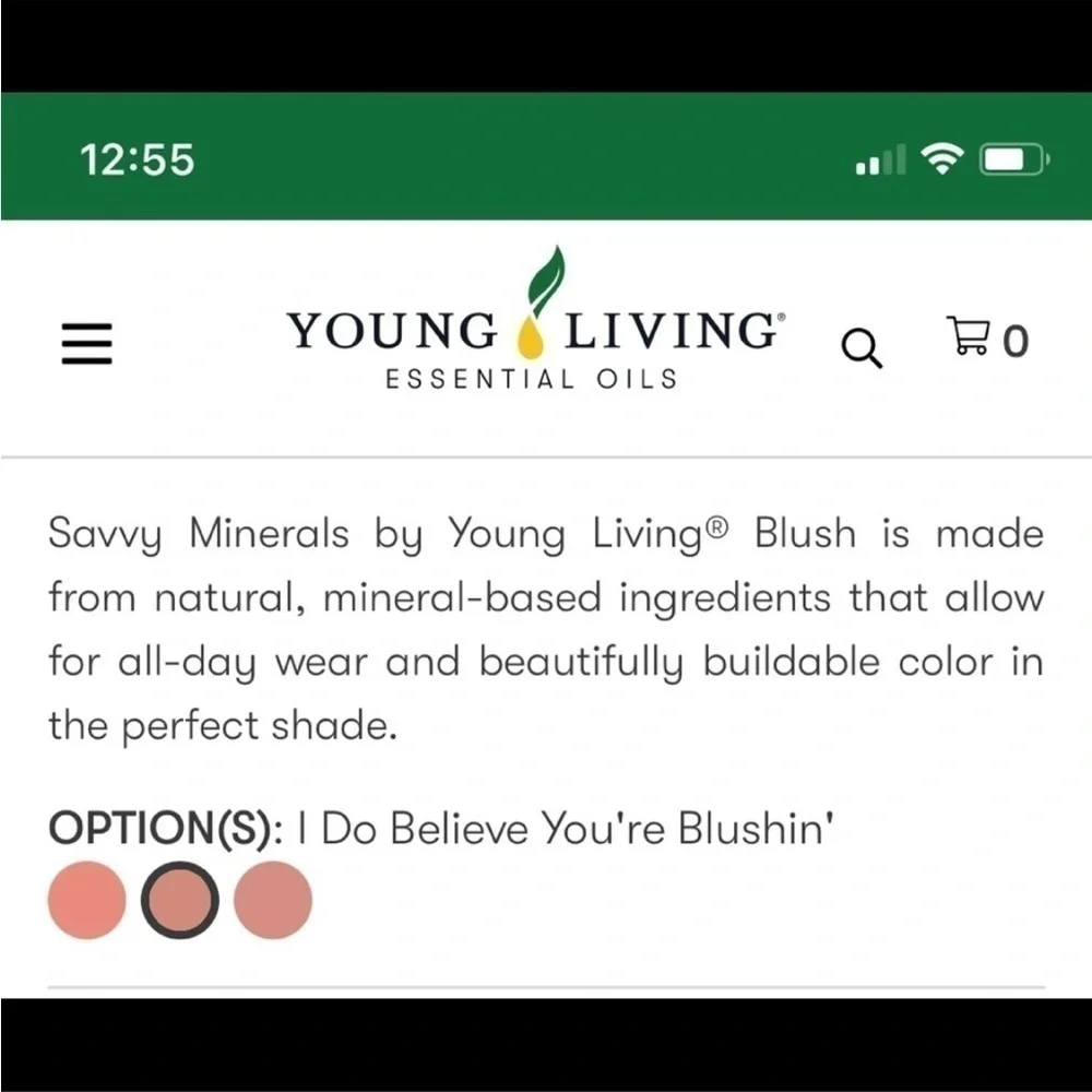 Young Living‎ Savvy Minerals Blush - “I Do Believe You Are Blushing”